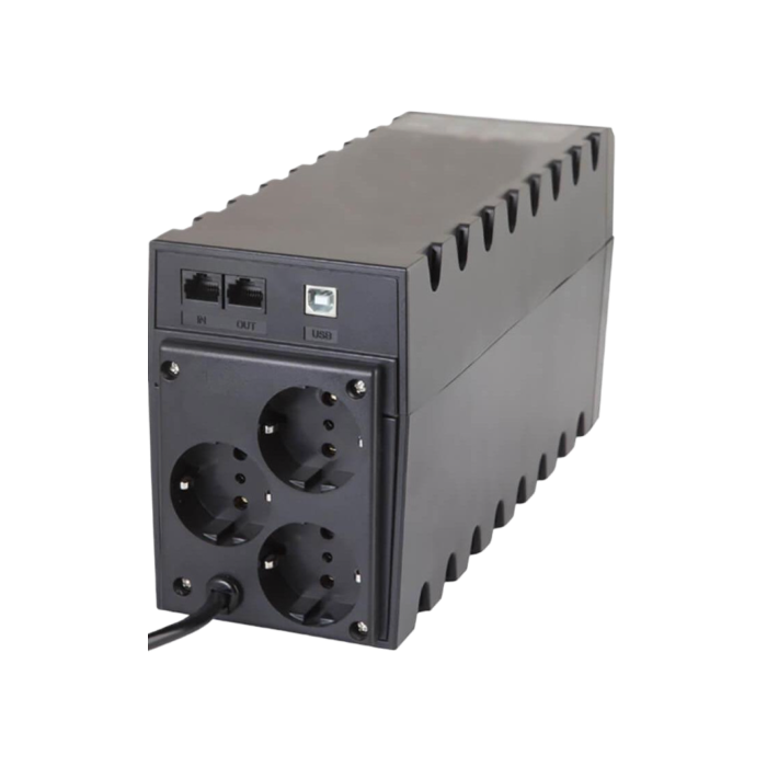 ИБП PowerCom RPT-600A SCHUKO, 600VA/360W line-interactive 3 SCHUKO