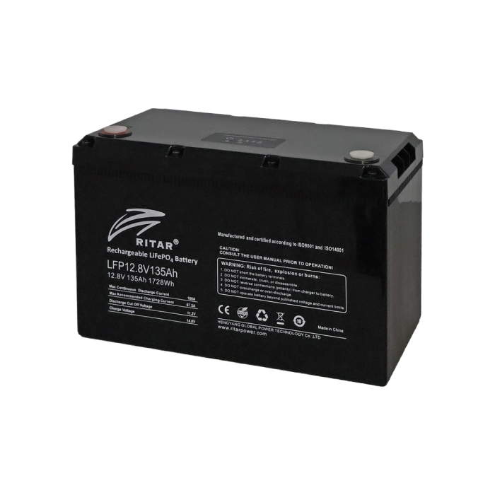 Акумуляторна батарея ДБЖ RITAR LFP12.8V135Ah G2, 12 В 135 Aгод, LiFePo4
