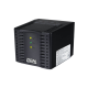 Стабилизатор Powercom TCA-2000 ступенчатый, 1000Вт, вход 220В+/-20%, выход 220V +/- 7%, Черный