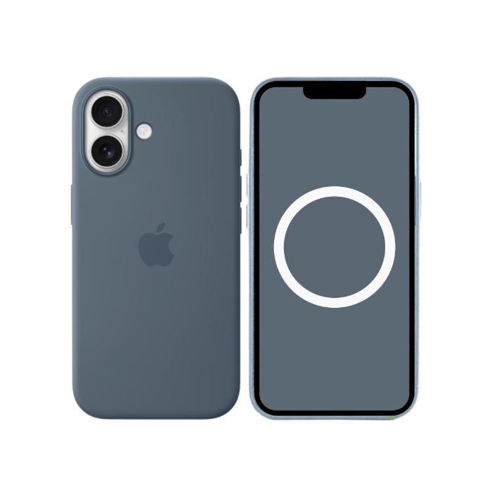 Apple iPhone 17 Silicone Case + MagSafe (Camera Control) Anchor Blue