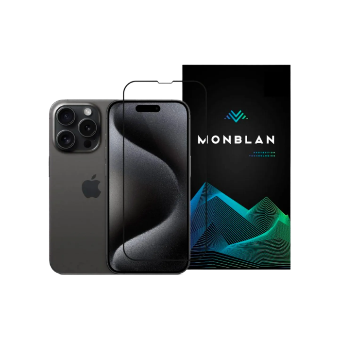 Захисне скло Monblan для iPhone 16/15 2.5D Anti Static 0.26mm (Dust-Proof) (Black)