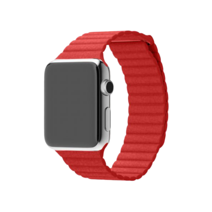 Ремінець Apple Watch Color Leather 42/44/45/49 mm (red)