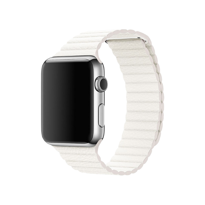 Ремінець Apple Watch Color Leather 42/44/45/49 mm (white)