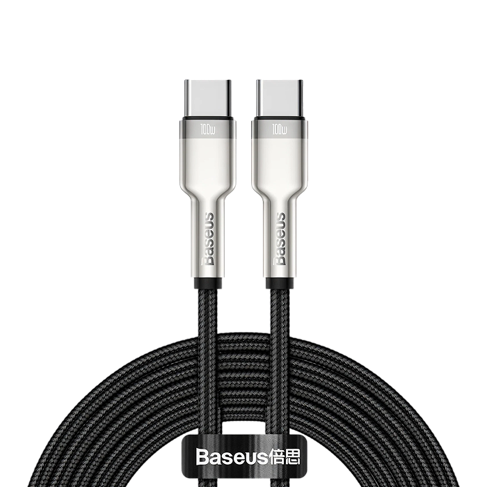 Кабель Baseus Cafule Metal Type-C to Type-C 100W (2m) (black)