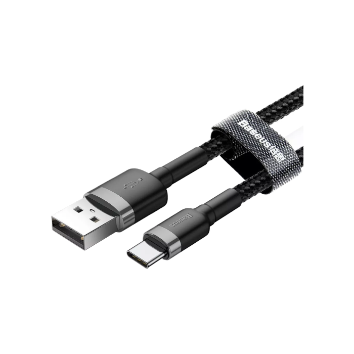 Кабель Baseus Cafule Type-C 3A (1m) (gray/black)