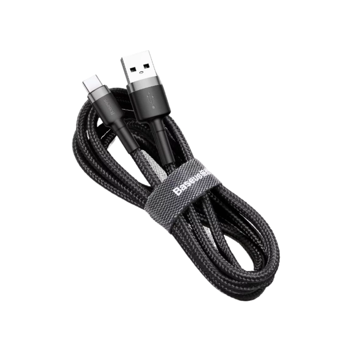 Кабель Baseus Cafule Type-C 3A (1m) (gray/black)