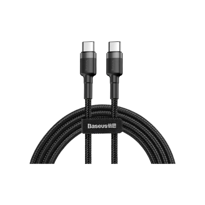 Кабель Baseus Cafule Type-C to Type-C PD 2.0 60W (1m) (gray/black)