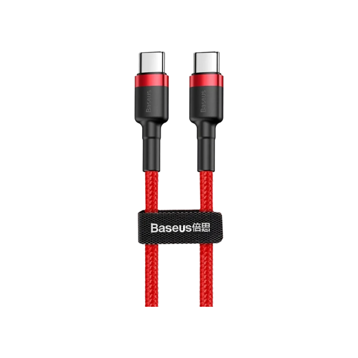 Кабель Baseus Cafule Type-C to Type-C PD 2.0 60W (1m) (red)
