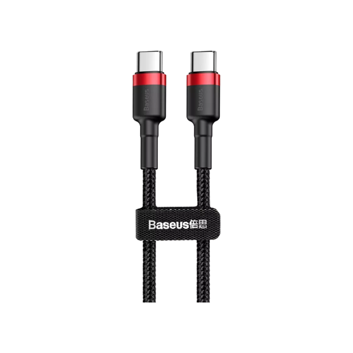 Кабель Baseus Cafule Type-C to Type-C PD 2.0 60W (1m) (red/black)