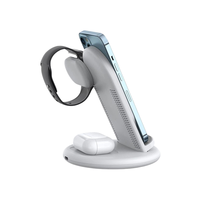 Док-станция WiWU Power Air 3 in 1 Wireless Charger White