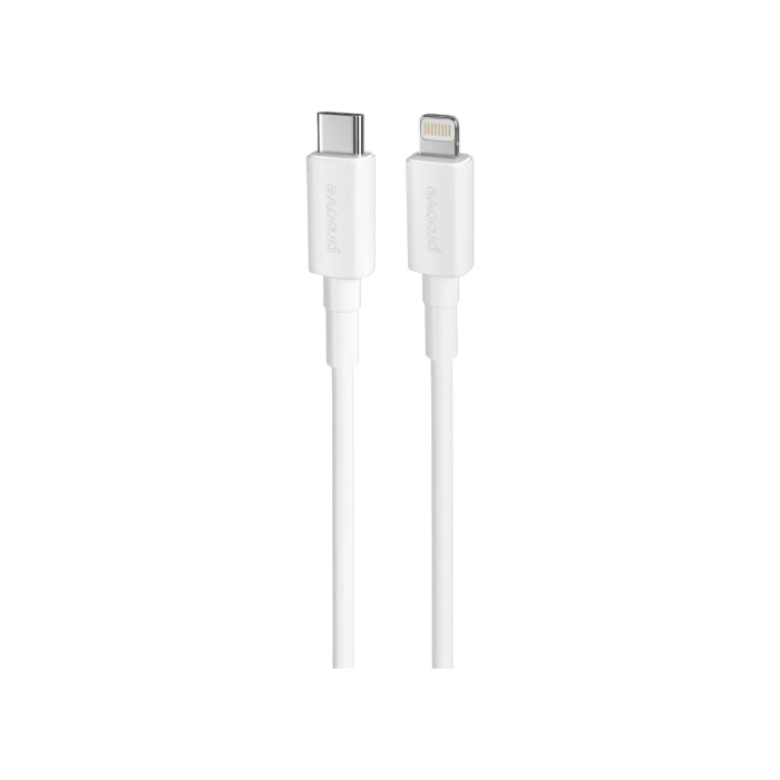 Кабель Proove Small Silicone Type-C to Lightning 20W (1m) (white)