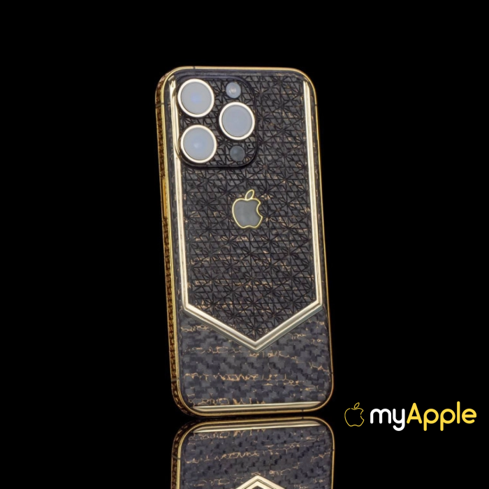 iPhone 16 Pro/iPhone 16 Pro Max Vision Gold Carbon Elegance