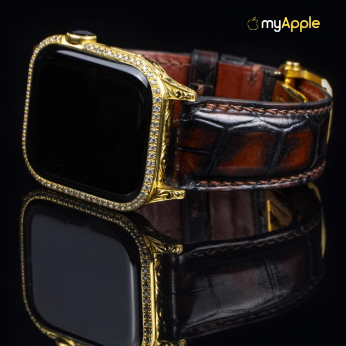 Часы Apple Watch Series 10 47mm Luxior Diamond Edition (Gold 24K)