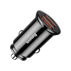 Автомобільний зарядний пристрій Baseus Circular Plastic QC 3.0 30W 2USB 5A