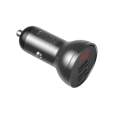 АЗП Baseus Digital Display Dual USB 4.8A Car Charger 24W (dark gray)