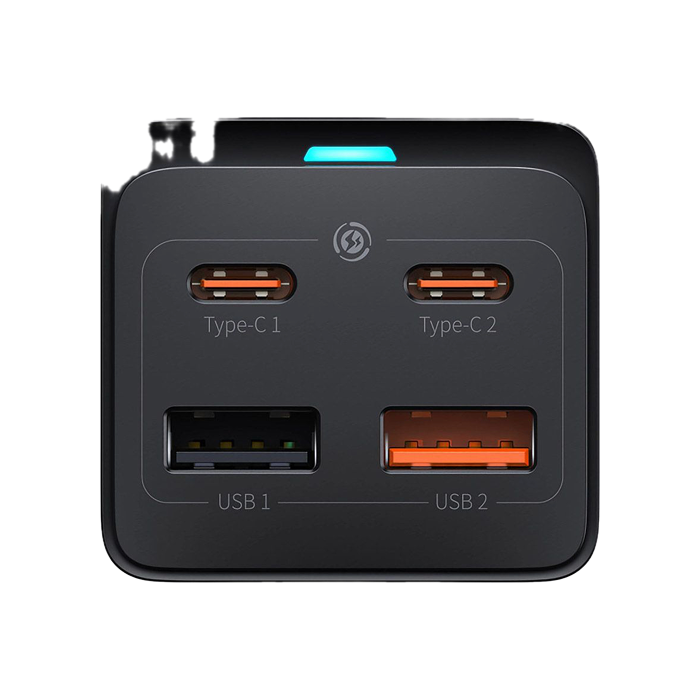 Зарядний пристрій Baseus GaN3 Pro Desktop Powerstrip 65W (2xType-C + 2xUSB + AC) EU