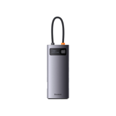 USB-Хаб Baseus Metal Gleam Series 7-in-1 (Type-C to HDMI*2+USB3.0*3+PD+RJ45) (gray)