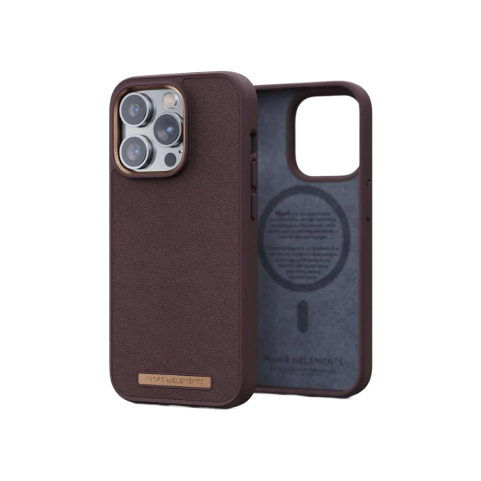 Чохол Njord Genuine Leather MagSafe Case for iPhone 14 Pro - Dark Brown