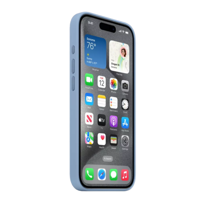 Apple iPhone 15 Pro Max Silicone Case with MagSafe - Winter Blue