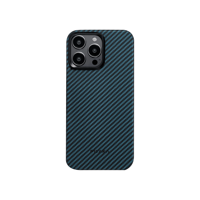 Чохол Pitaka MagEZ Case 4 Twill 1500D for iPhone 15 Pro - Black/Blue