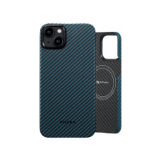 Чохол Pitaka MagEZ Case 4 Twill 1500D for iPhone 15 - Black/Blue