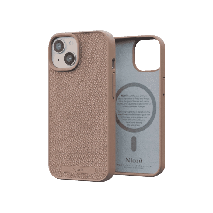 Чохол Njord Fabric MagSafe Case for iPhone 15 Plus - Pink Sand