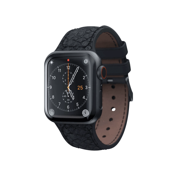 Ремінець Njord Salmon Leather Strap for Apple Watch 40/41mm - Dark Grey