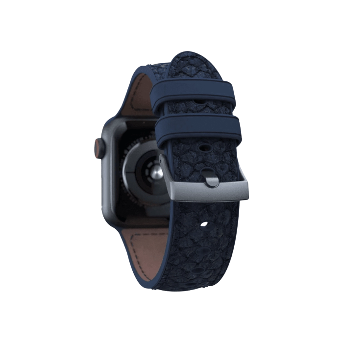 Ремінець Njord Salmon Leather Strap for Apple Watch 44/45mm - Petrol