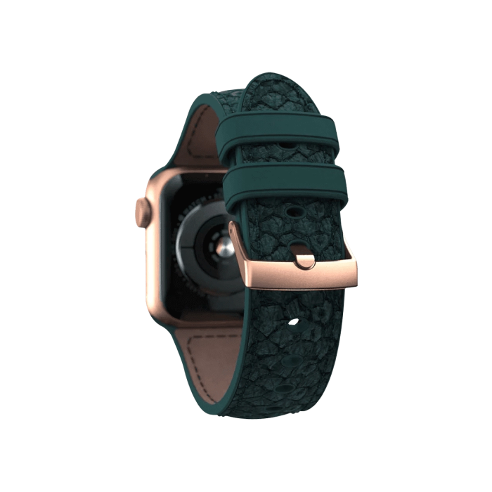 Ремінець Njord Salmon Leather Strap for Apple Watch 45mm/44mm - Dark Green