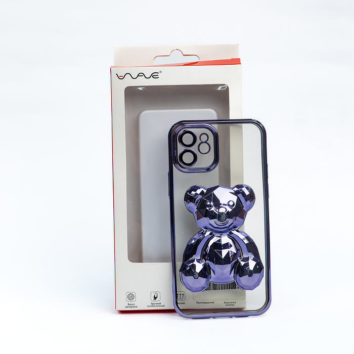 Чохол Apple iPhone 12 WAVE Perfomance Bear Deep Purple