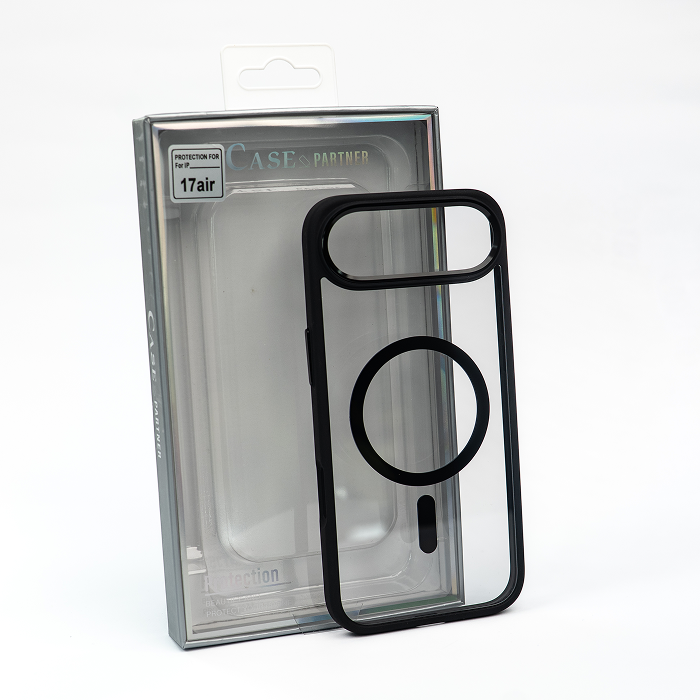 Apple iPhone 17 Air Hybrid case + MagSafe (Clear black)