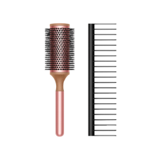 Dyson Набір щіток Vented Barrel brush 35mm and Detangling comb Black/Rose
