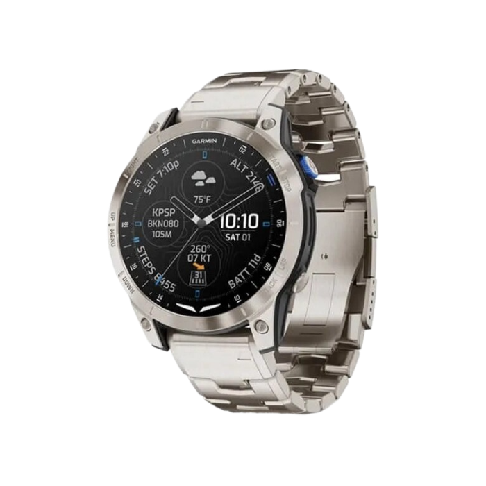 Garmin D2 Mach 1 Aviator Smartwatch with Vented Titanium Bracelet