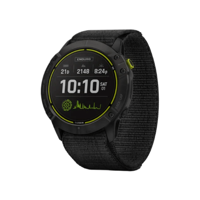 Garmin Enduro Carbon Gray Titanium with Black UltraFit Nylon Strap