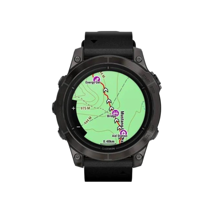 Garmin Epix Pro Gen 2 Sapphire 47mm Carbon G. DLC Tit. with B. Leather Band