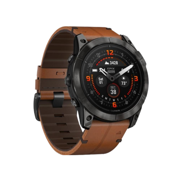 Garmin Epix Pro Gen 2 Sapphire 51mm Carbon G. DLC Tit. with Chestnut L. Band