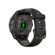 Garmin Fenix 8 43mm AMOLED Sapphire Carbon Gray DLC Titanium with Black/Pebble Gray Silicone Band