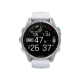 Garmin Fenix 8 43mm AMOLED Silver with Whitestone Silicone Band