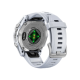 Garmin Fenix 8 43mm AMOLED Silver with Whitestone Silicone Band