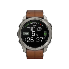 Garmin Fenix 8 51mm AMOLED Sapphire Carbon Grey DLC with Chestnut Leather Band (010-02905-40)