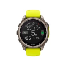 Garmin Fenix 8 47mm Solar Sapphire Titanium with Amp Yellow/Graphite Silicone Band (010-02906-20, 010-02906-21)