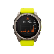 Garmin Fenix 8 51mm Solar Sapphire Titanium with Amp Yellow/Graphite Silicone Band (010-02907-20, 010-02907-21)