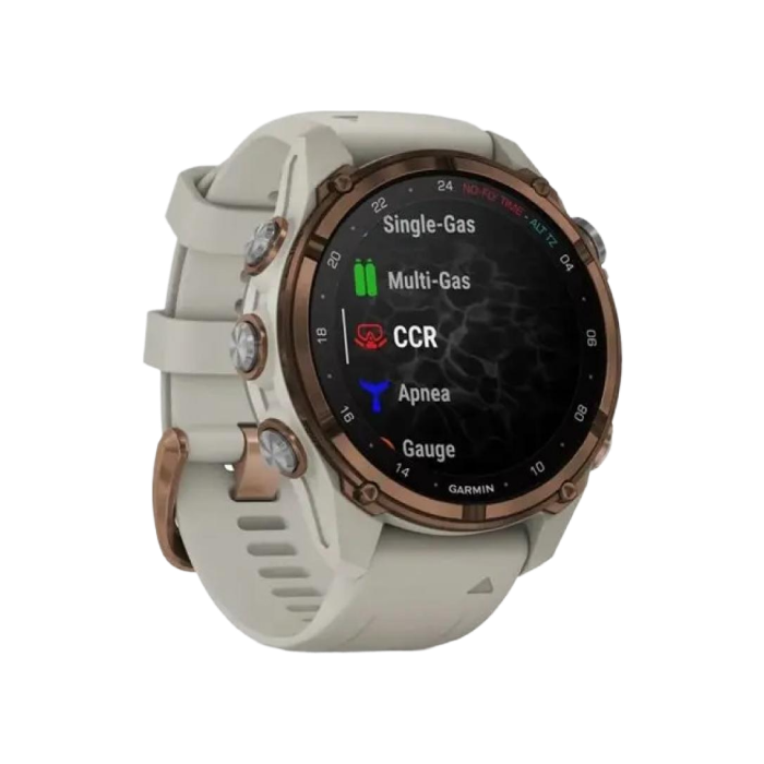 Garmin Descent Mk3i 43 mm Bronze PVD Titanium with French Gray Silicone Band