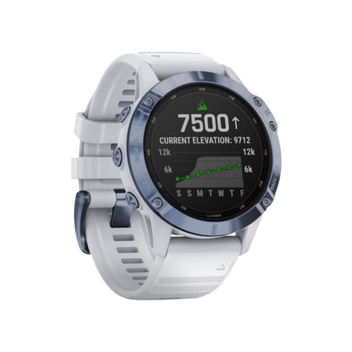 Garmin Fenix 6 Pro Solar Edition Mineral Blue with Whitestone Band