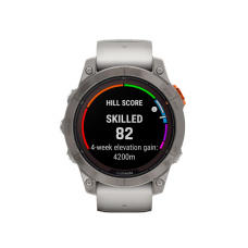 Garmin Fenix 7 Pro Sapphire Solar Titanium w. Fog Gray/Ember O. Band (010-02777-20,010-02777-21)