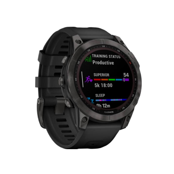 Garmin Fenix 7 Sapphire Solar Black DLC Titanium with Black Band