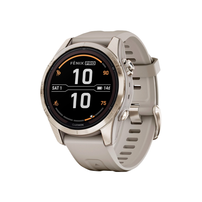 Garmin Fenix 7S Pro Sapphire Solar Soft Gold w. Light Sand Band
