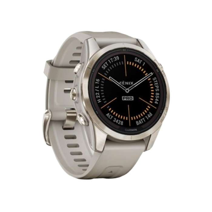 Garmin Fenix 7S Pro Sapphire Solar Soft Gold w. Limestone L. Band