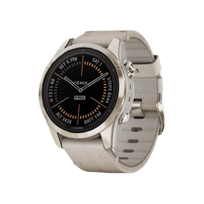 Garmin Fenix 7S Pro Sapphire Solar Soft Gold w. Limestone L. Band