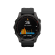 Garmin Fenix 7S Sapphire Solar Carbon G. DLC Titanium w. Black Band